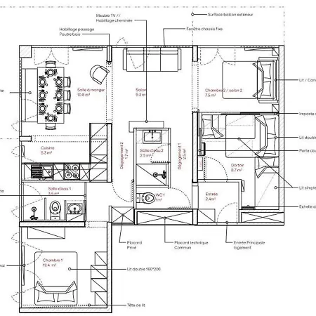 Renove Avec Balcon Et Wifi A Plagne Centre - Fr-1-455-169 아파트 라 플라뉴